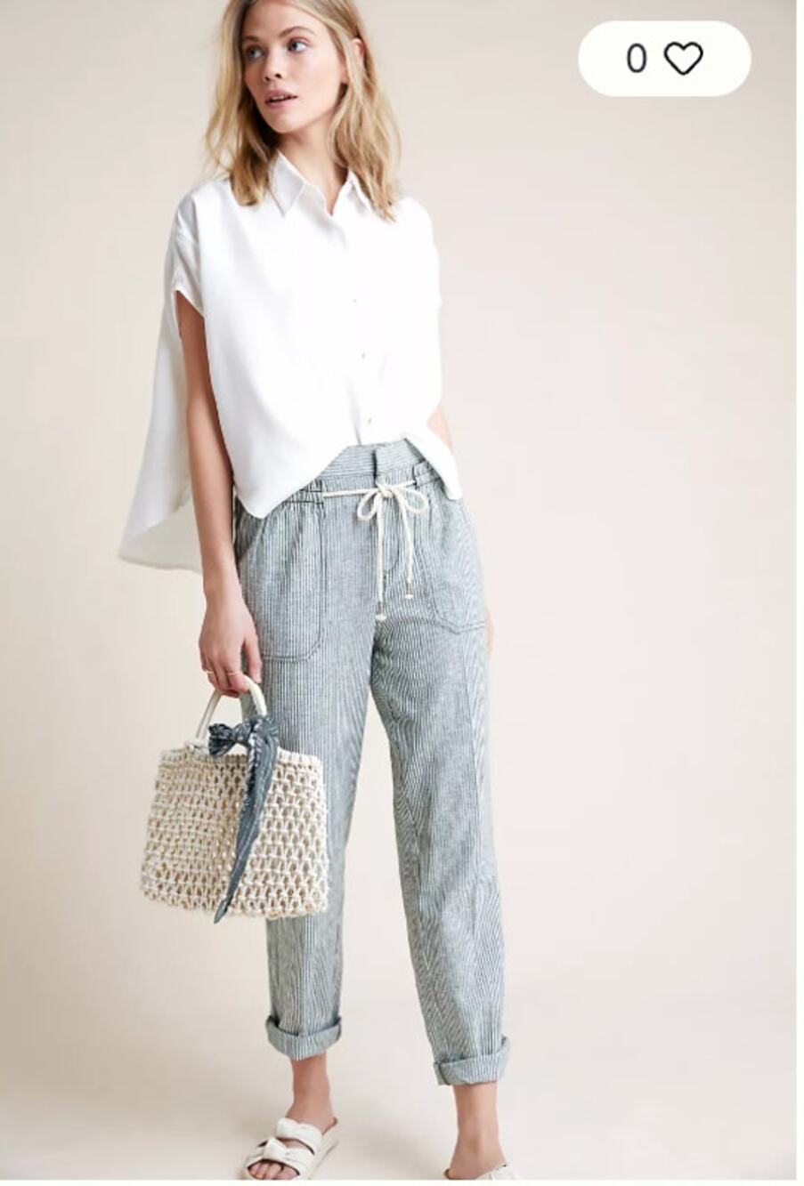 By Anthropologie Seashore Striped Pants Size M